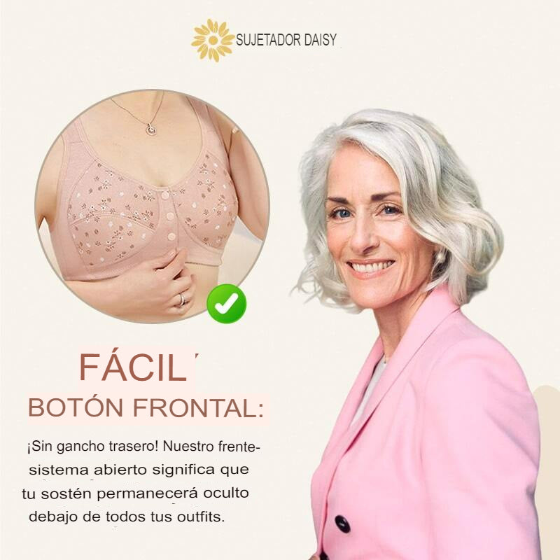 Daisy Bra - Sujetador con realce de busto con botones delanteros