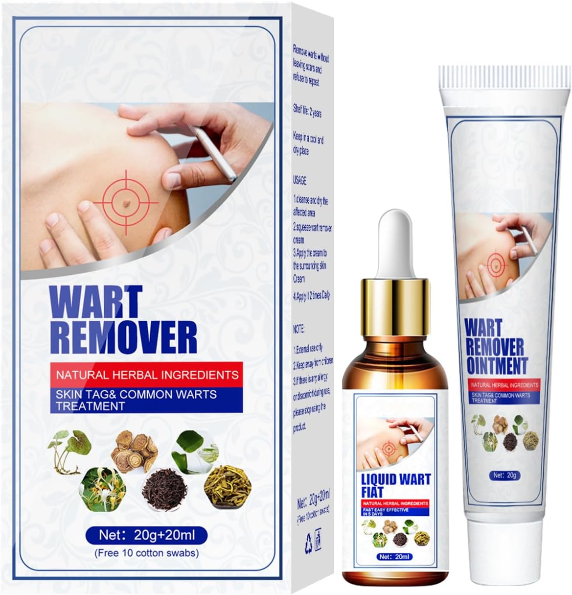 Tratamiento definitivo para remover verrugas (Serum + Pomada + Copitos)