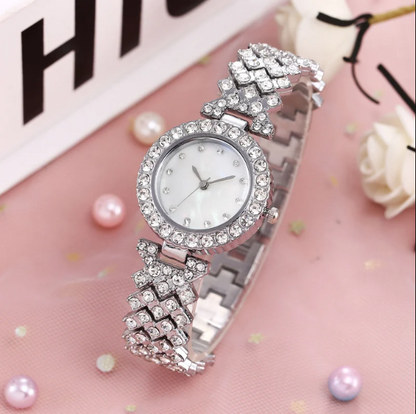 Women's - Conjunto de reloj y pulsera de lujo para mujer con caja regalo