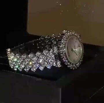 Women's - Conjunto de reloj y pulsera de lujo para mujer con caja regalo