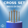 Cross™ Set x5 BROCAS EN CRUZ - Ideal para perforar superficies sin romperlas
